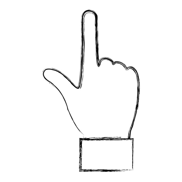 grunge index doigt vers le haut signe signe vectoriel illustration
 - Vecteur, image