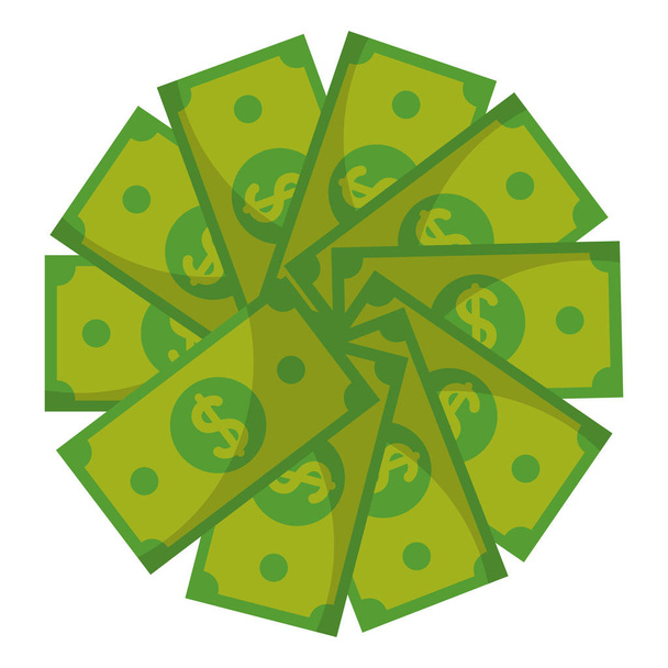 οικονομίας οικονομικών bill μετρητά χρήματα εικονογράφηση φορέα - Διάνυσμα, εικόνα