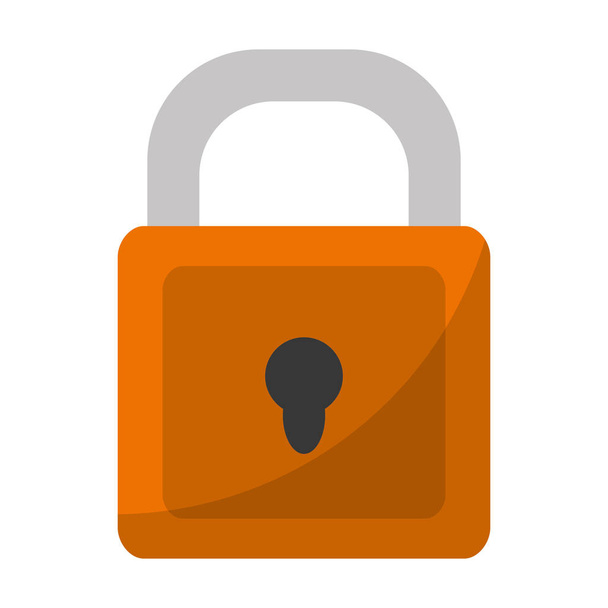 close padlock security information object vector illustration - Vector, Image