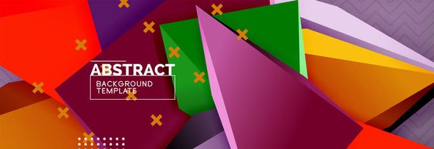 Fondo abstracto, composición mínima colorida del triángulo abstracto
 - Vector, Imagen