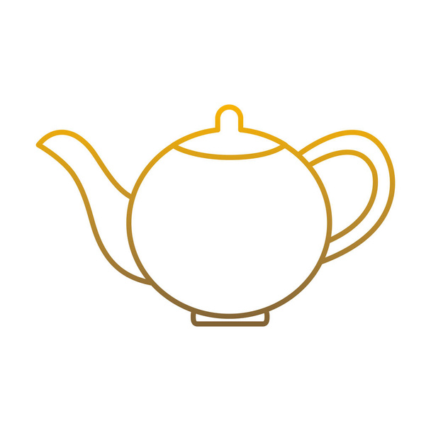 Деградированная линия чайник араматический объект травяные векторные напитки иллюстрации
 - Вектор,изображение