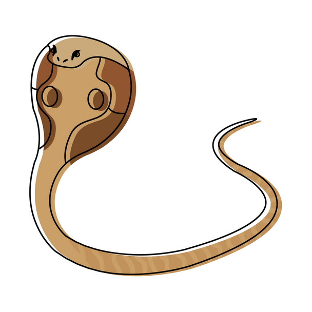 couleur déplacée sauvage roi cobra darger animal vecteur illustration
 - Vecteur, image