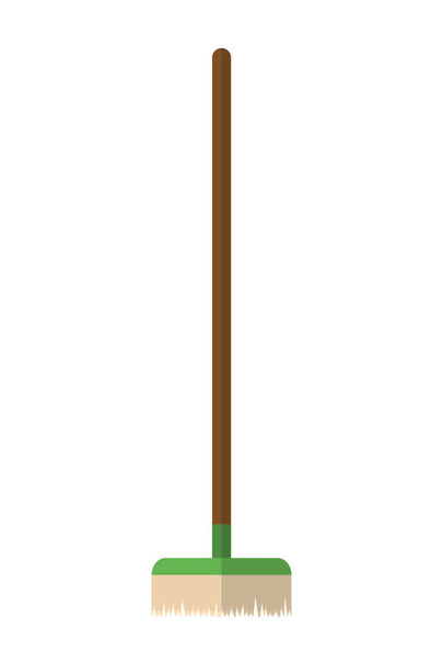 Broom sweep object to clean home vector illustration
 - Вектор,изображение