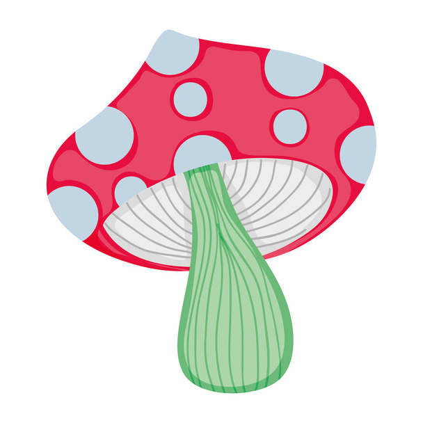 naturaleza linda hongo vegetal planta vector ilustración
 - Vector, Imagen