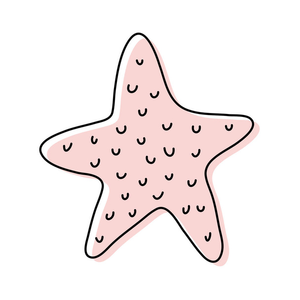 cor movida natureza estrela-do-mar oceano desenho animal vetor ilustração
 - Vetor, Imagem