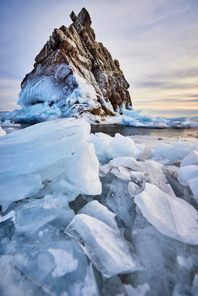 Baikal lake in winter - Фото, изображение
