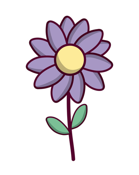 aranyos virág húzott ikon. Vektoros illusztráció - Vektor, kép