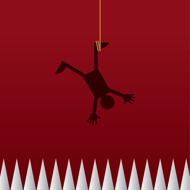 Hanging Upside Down Spikes - Vector, Image