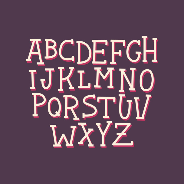 Handwritten alphabet. Vector font - Vector, imagen