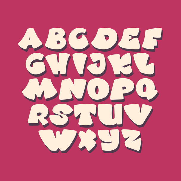 Handwritten alphabet. Vector font - Vettoriali, immagini