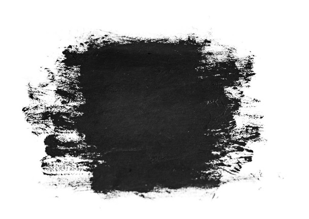 Black abstract watercolor paint brush texture - 写真・画像