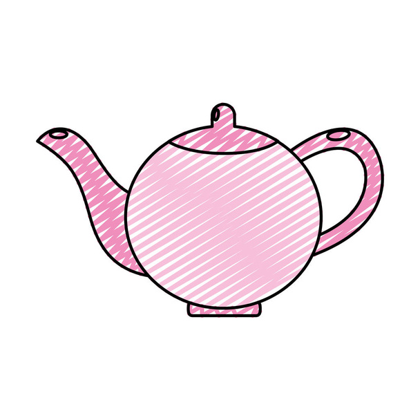 Çaydanlık aramatic bitkisel içecek vektör çizim nesnesine doodle - Vektör, Görsel