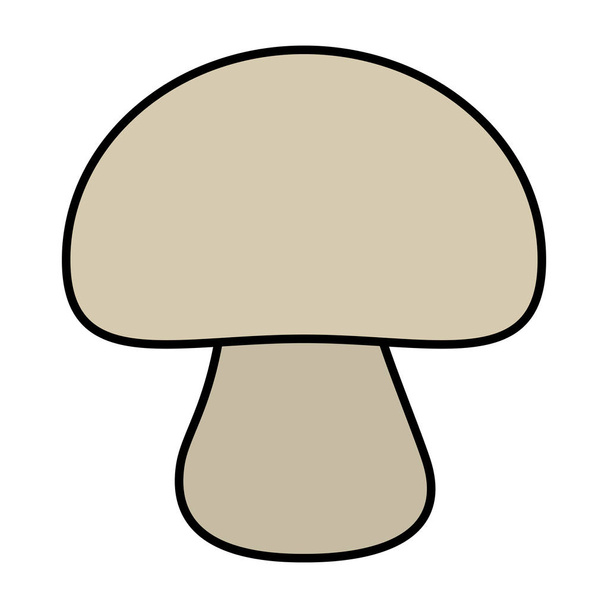 color organic mushroom natural vegetable food vector illustration - Vector, Image