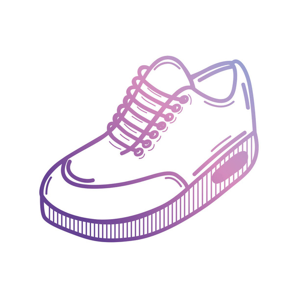 γραμμή πάνινα παπούτσια σπορ στυλ σχεδιασμό εικονογράφηση φορέα - Διάνυσμα, εικόνα