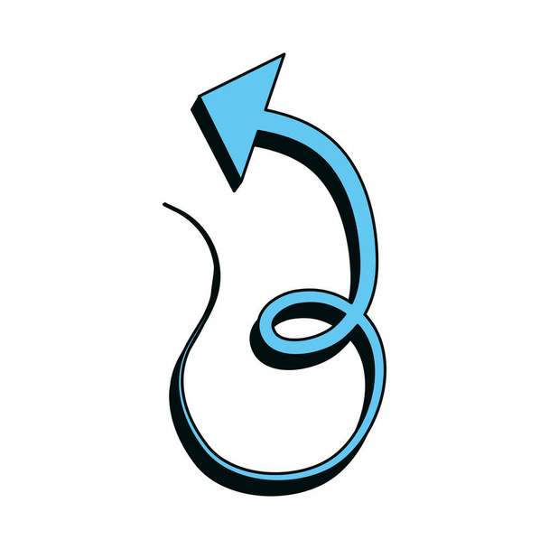 Pfeil Richtung Piktogramm Symbol Zeichen Vektor Illustration - Vektor, Bild