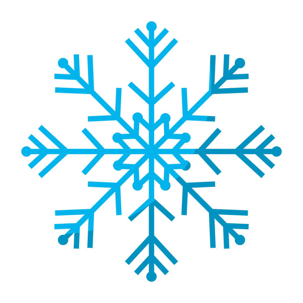 冬シーズンのベクトル図に自然雪の結晶デザイン - ベクター画像