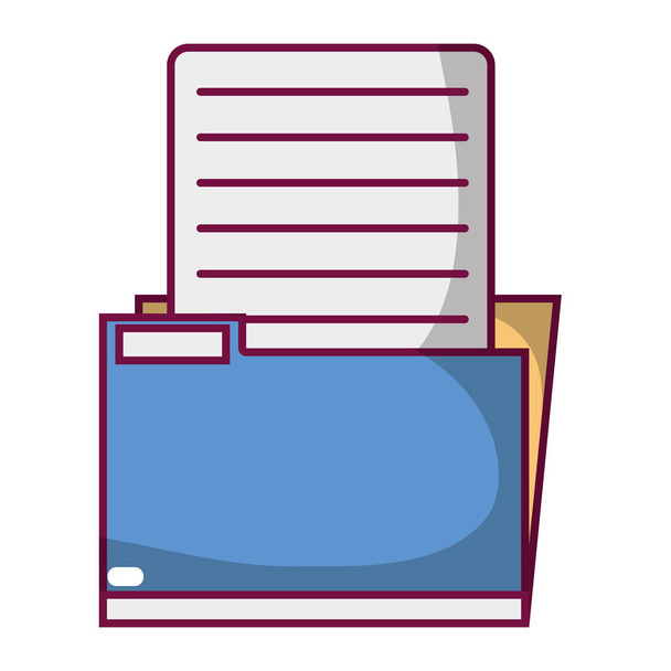 folder file archive with document information vector illustration - Vector, Image
