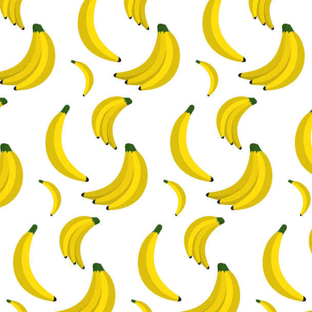 delicious bananas organic fruits background vector illustration - Vector, Imagen