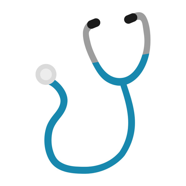 medical stethoscope tool to beat sign vector illustration - Vector, Image