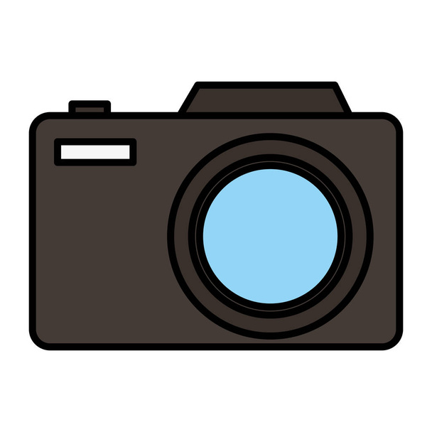 Barevná profesionální digitální fotoaparát objektu technologie vektorové ilustrace - Vektor, obrázek