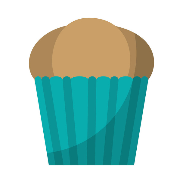 delicious muffin sweet dessert food vector illustration - Vecteur, image