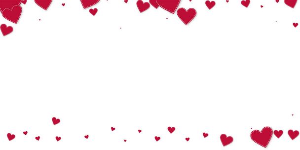 Red heart love confettis. Valentine's day falling  - Vector, Image