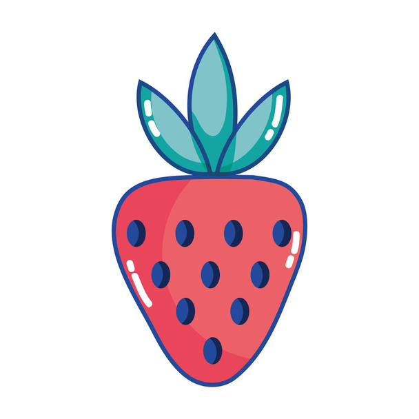 köstliche Erdbeere Bio Obst Lebensmittel Vektor Illustration - Vektor, Bild
