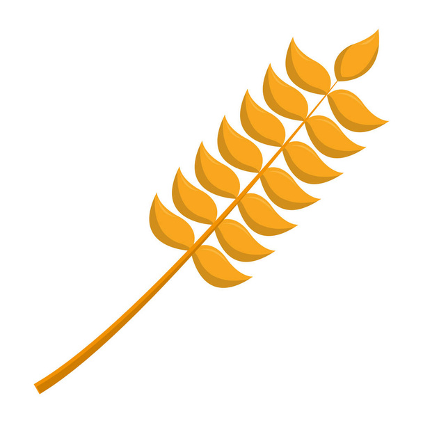 сельскохозяйственная пшеница с векторной иллюстрацией листьев зерна
 - Вектор,изображение