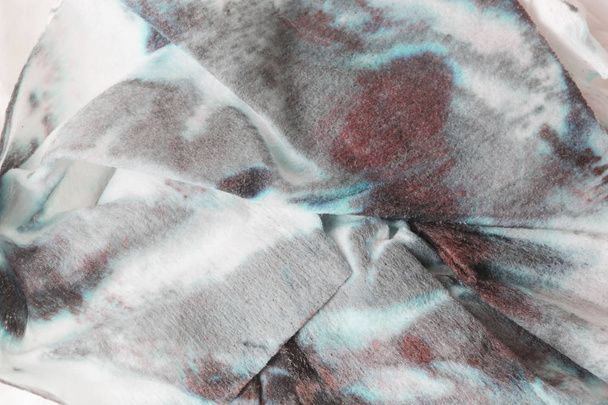 Close up de enrugado textura pano velho e sujo manchado
 - Foto, Imagem