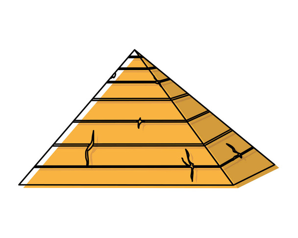 moved color pyramid giza egypt tourism travel vector illustration - Vector, Image