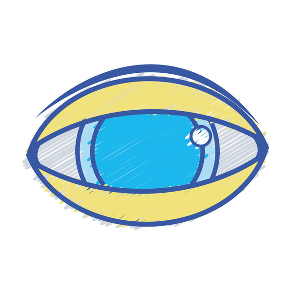menselijk oog optische visie pictogram vectorillustratie - Vector, afbeelding