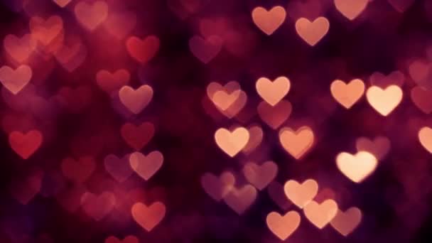 Abstrato coração bokeh fundo vermelho cor
 - Filmagem, Vídeo