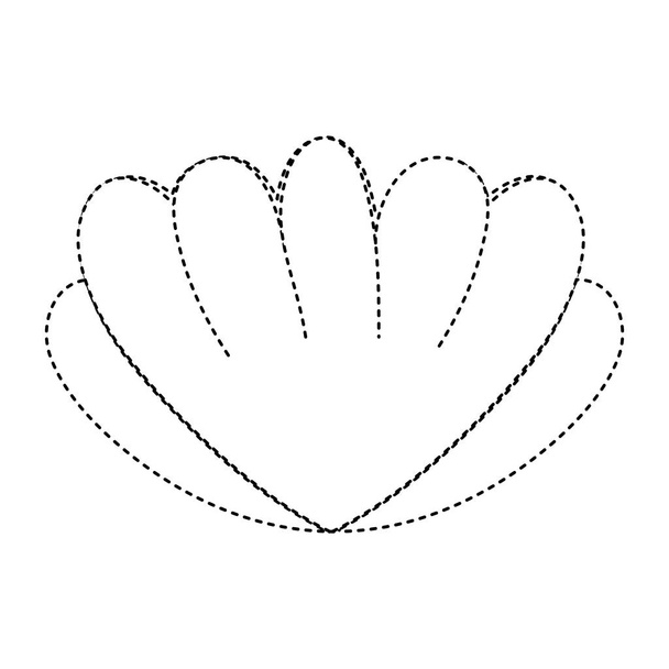 forma punteada concha de ostra mar y glamour diseño vector ilustración
 - Vector, imagen