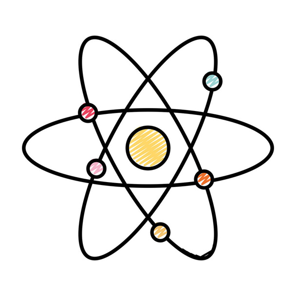 doodle fysiikka tiede kiertoradalla atomi koulutus vektori kuva
 - Vektori, kuva