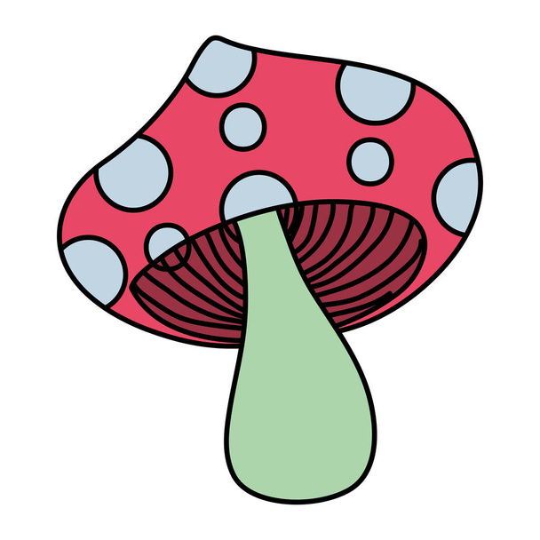 barva roztomilý přírodní houba zeleniny vektorové ilustrace - Vektor, obrázek