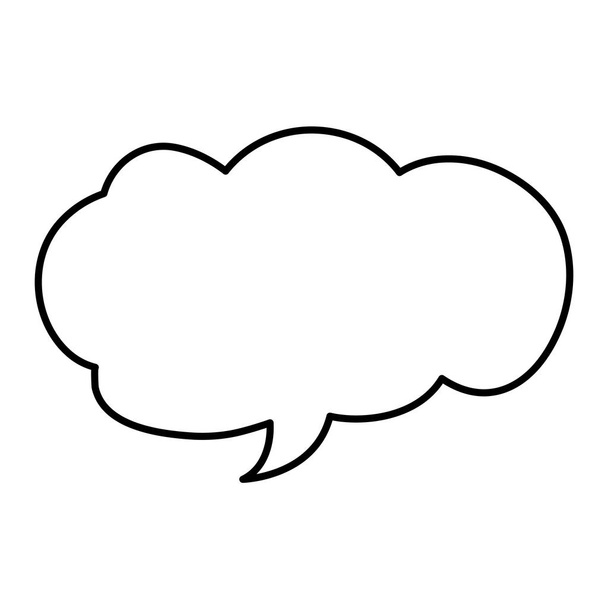 ligne nuage chat bulle texte message vectoriel illustration
 - Vecteur, image