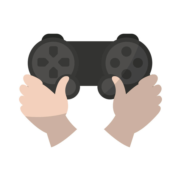 ruce s řadičem videohry hrát konzoly vektorové ilustrace - Vektor, obrázek