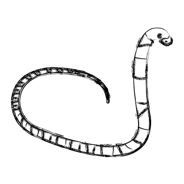 grunge dziki wąż zwierzę z niebezpieczeństwo trucizna wektor ilustracja - Wektor, obraz