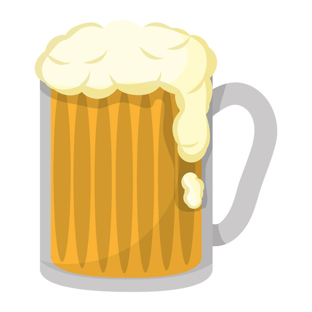 cerveza de alcohol en el vaso para celebrar evento vector ilustración
 - Vector, Imagen