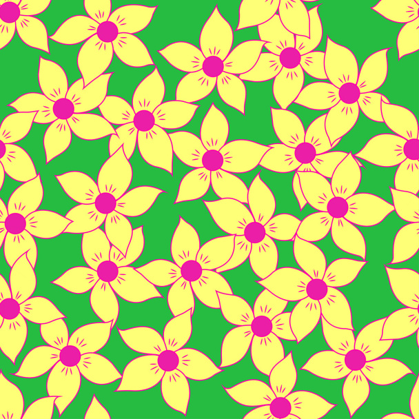 Seamless flower pattern background - Vektör, Görsel