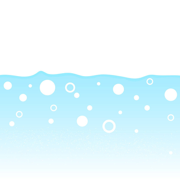 Buborékok absztrakt háttér vektor illusztráció, folyékony koncepció friss ivóvíz - Vektor, kép