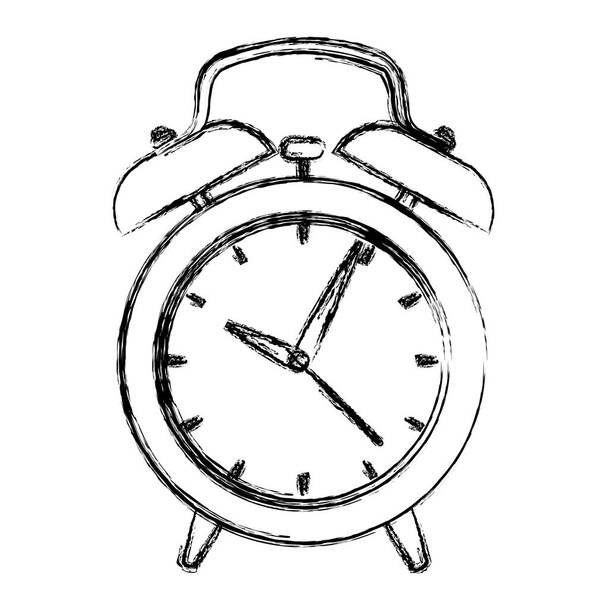 reloj de círculo grunge alarma objeto diseño vector ilustración
 - Vector, imagen