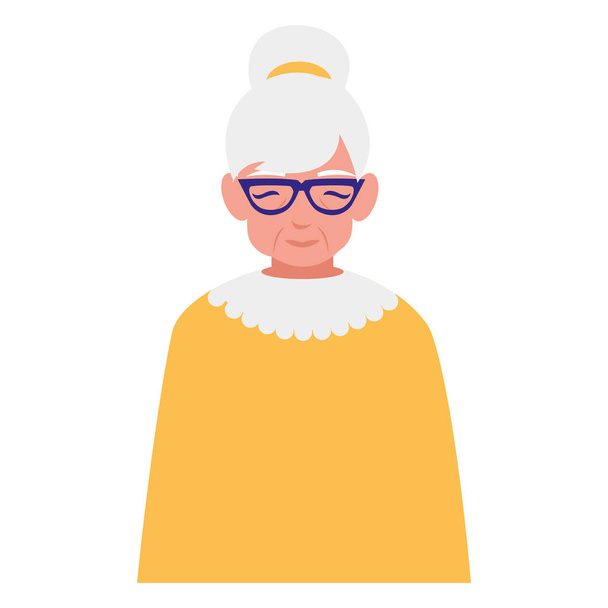 Roztomilá babička avatar postava - Vektor, obrázek