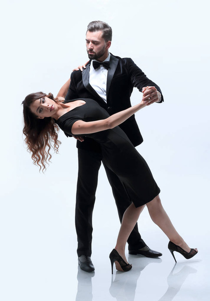 Passionate attractive casual couple dancing. - Photo, Image