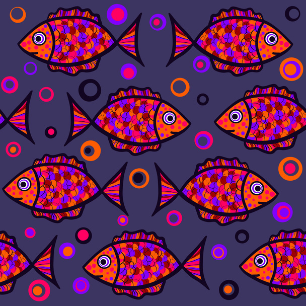 Bright seamless fish - Vektori, kuva