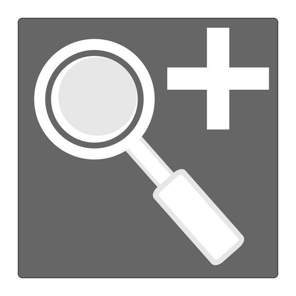 Magnifying glass symbol for the heightened. Vector illustration. - Vector, Image
