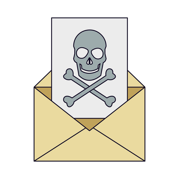 E-Mail mit Virus - Vektor, Bild