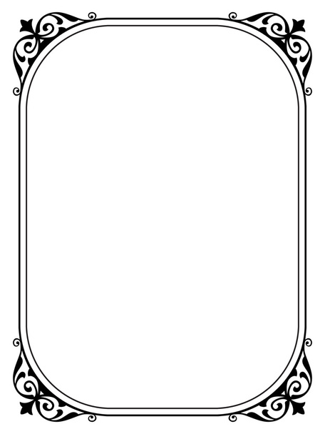 Simple black ornamental decorative frame - Вектор, зображення