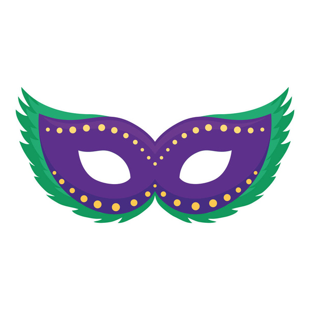 carnaval masker accessoire pictogram - Vector, afbeelding