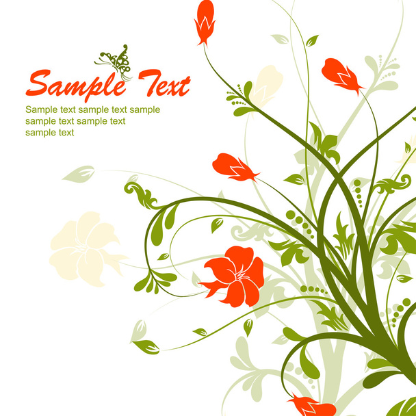 Floral abstract background, vector - Διάνυσμα, εικόνα